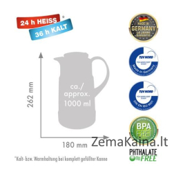 ROTPUNKT Termoso ąsotis, 1,0 l, ristretto (juodas)