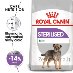 Royal Canin CCN MINI STERILISED - sausas ėdalas suaugusiems šunims - 3kg