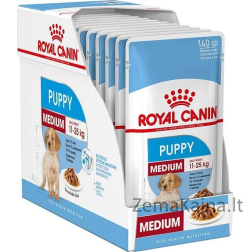 ROYAL CANIN SHN Medium Puppy in sauce - drėgnas šuniukų maistas - 10x140g