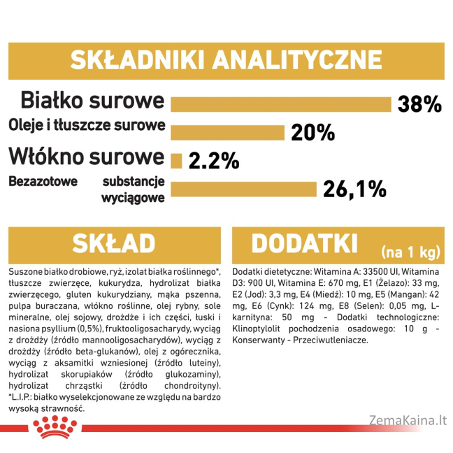 Royal Canin British Shorthair Kitten sausas kačių maistas Kačiukas Paukštiena, Ryžiai, Daržovių 2 kg 3