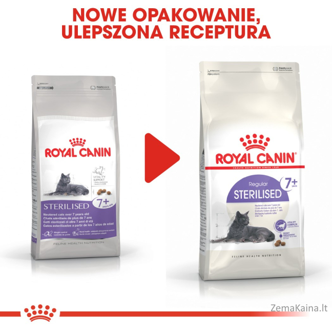 Royal Canin FHN Sterilised 7+ - sausas ėdalas suaugusioms katėms - 10kg 1