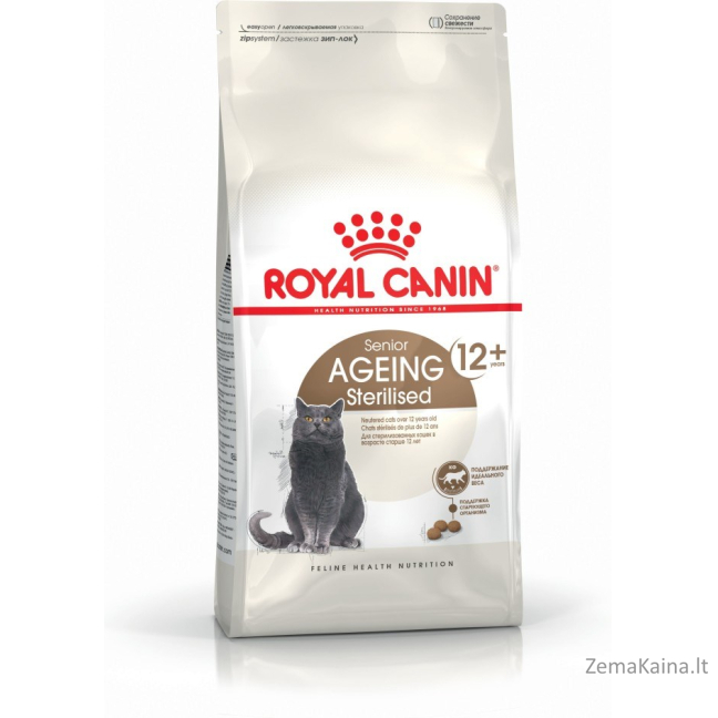 Royal Canin Senior Ageing Sterilised 12+ sausas kačių maistas 4 kg Kukurūzas, Paukštiena, Daržovių