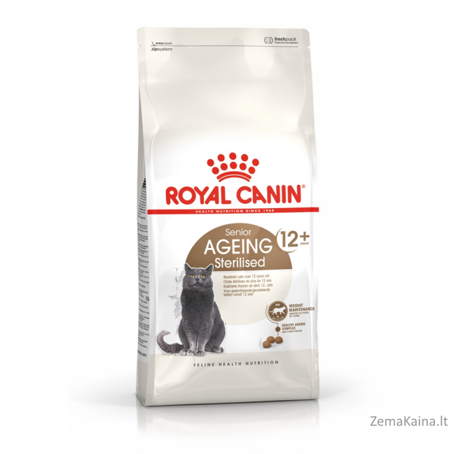 Royal Canin Senior Ageing Sterilised 12+ sausas kačių maistas 4 kg Kukurūzas, Paukštiena, Daržovių 1