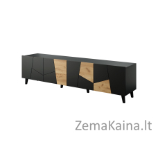 RTV spintelė ETNA 200x42x52 juoda matinė + ąžuolas craft