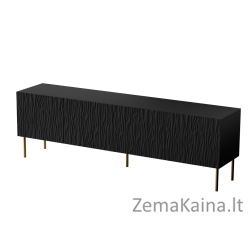 RTV JUNGLE spintelė 190x40,5x59,5 juoda matinė + auksinės kojos