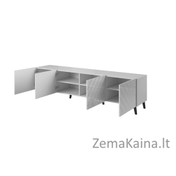 RTV spintelė ABETO 200x42x52 balta / blizgi balta