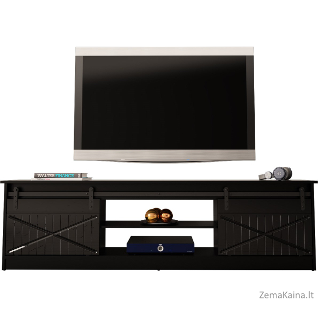 RTV GRANERO 200x56,7x35 juoda/juoda blizgi spintelė 2