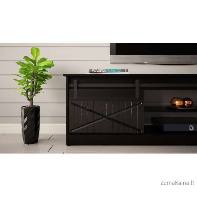 RTV GRANERO 200x56,7x35 juoda/juoda blizgi spintelė 5