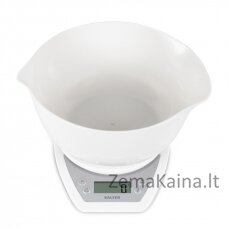 Salter 1024 WHDR14 Digital Kitchen Scales with Dual Pour Mixing Bowl white