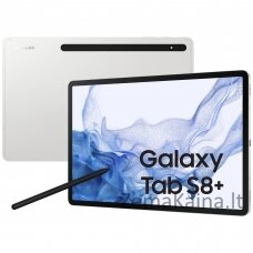 Samsung Galaxy Tab S8+ 5G SM-X806B LTE 128 GB 31,5 cm (12.4") Qualcomm Snapdragon 8 GB Wi-Fi 6 (802.11ax) Android 12 Sidabras