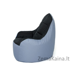 Sako krepšys Pouffe Boss pilkai juodas XXL 140 x 90 cm