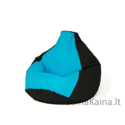 Sako krepšys Pouffe Pear juoda ir mėlyna XXL 140 x 100 cm