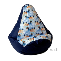 Sako krepšys pouffe pear print navy blue - Ledo šalis XXL 140 x 100 cm