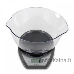 Salter 1024 SVDR14 Electronic Kitchen Scales with Dual Pour Mixing Bowl silver