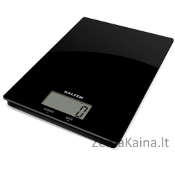 Salter 1170 BKDR Ultra Slim Glass Digital Kitchen Scale - Black
