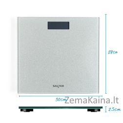 Salter 9037 SVGL3R Salter Glass Electronic Digital Bathroom Scale - Silver Glitter