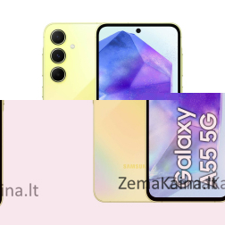 Samsung Galaxy A55 5G 16,8 cm (6.6") Hibridinis lizdas dviem SIM kortelėms Android 14 C tipo USB 8 GB 128 GB 5000 mAh Geltona