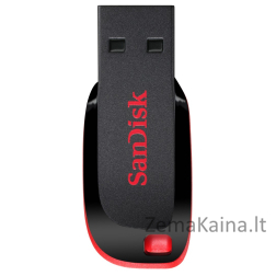 SanDisk Cruzer Blade USB atmintukas 32 GB USB A tipo 2.0 Juoda, Raudona