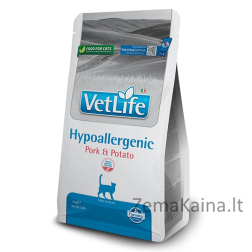 Sausas kačių ėdalas FARMINA VET LIFE NAT CAT HYPO PORK POTATO ADULT 1,5kg