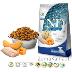 Sausas maistas šunims - FARMINA N&D OCEAN DOG COD, PUMPKIN & CANTALOUPE MELON PUPPY MINI 800g