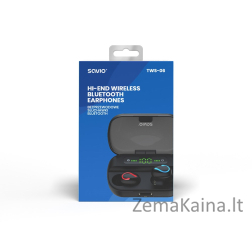 Savio TWS-06 Bluetooth 5.0 + EDR Ausinės be mikrofono ir ausinės su mikrofonu Įkišamos į ausį Juoda