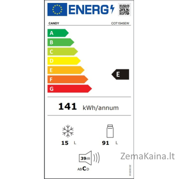 Šaldytuvas Candy COT1S45EW 1