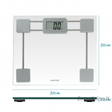 Salter 9081 SV3R Toughened Glass Compact Electronic Bathroom Scale 5