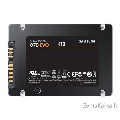 Samsung 870 EVO 2.5" 4000 GB „Serial ATA III“ V-NAND