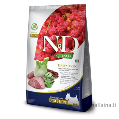 Sausas maistas šunims - FARMINA N&D QUINOA DOG DIGESTION ADULT MINI 800g