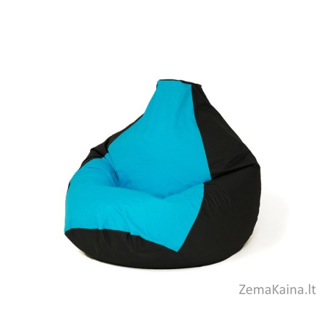 Sako krepšys Pouffe Pear juoda ir mėlyna XL 130 x 90 cm