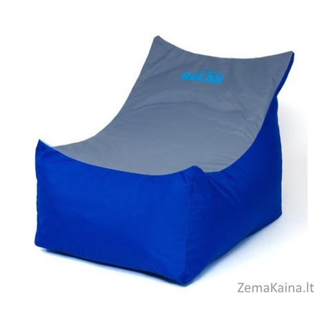 Sako krepšys Pouffe Tron mėlynai pilkas XXL 140 x 90 cm 2