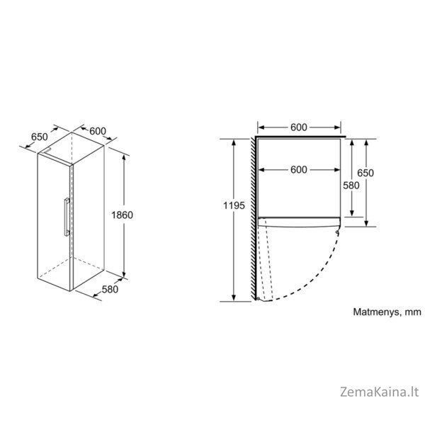 Šaldytuvas Bosch KSV36AIDP 5