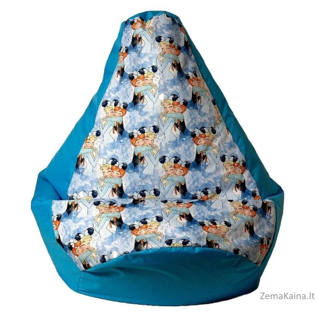 Sako krepšys pouffe pear print blue - Ledo šalis XXL 140 x 100 cm 1