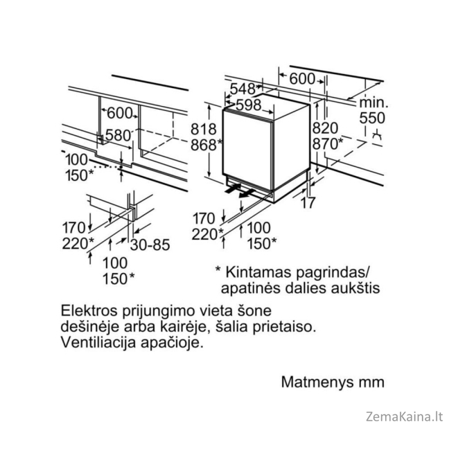 Šaldytuvas Siemens KU15LADF0 1