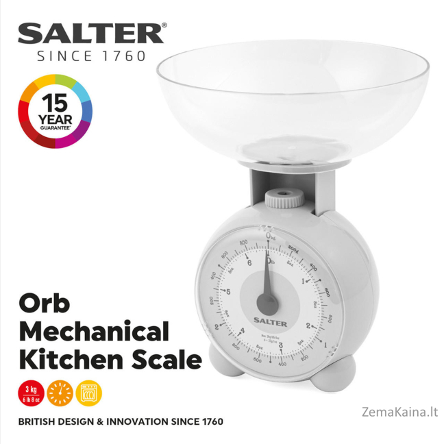 Salter 139 LGFEU16 Orb Kitchen Scale Grey 1