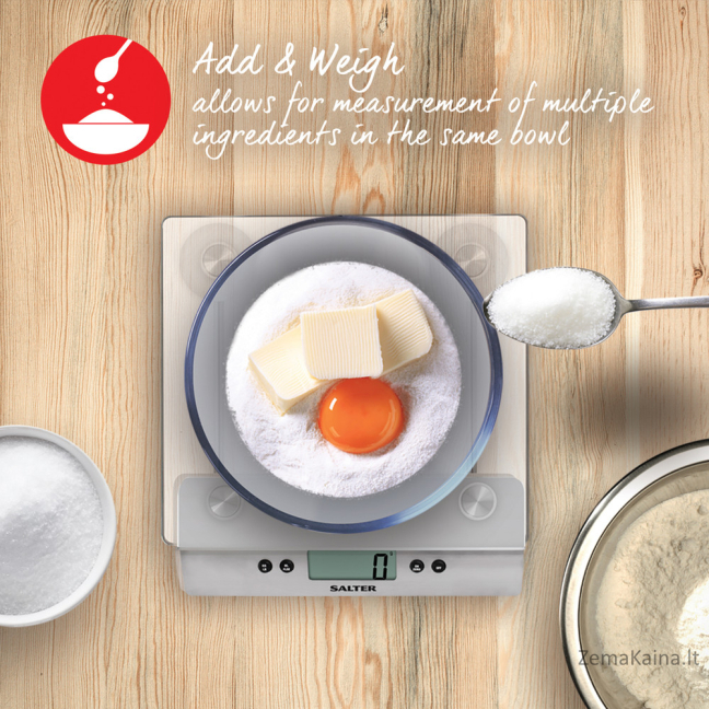 Salter 3003 SSSVDR08 Aquatronic Glass Kitchen Scale 4