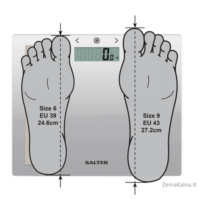 Salter 9113 SV3RAREU16 Compact Glass Analyser Bathroom Scales - Silver 5
