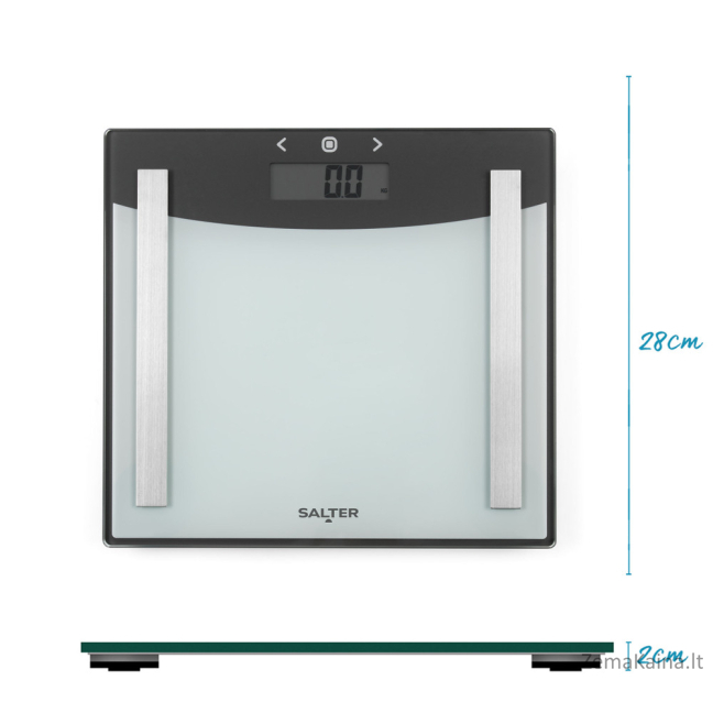 Salter 9137 SVWH3R Silver White Glass Analyser Scale 5