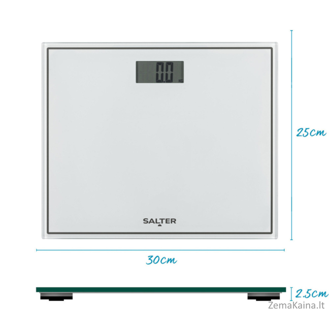 Salter 9207 WH3R Compact Glass Electronic Bathroom Scale - White 7