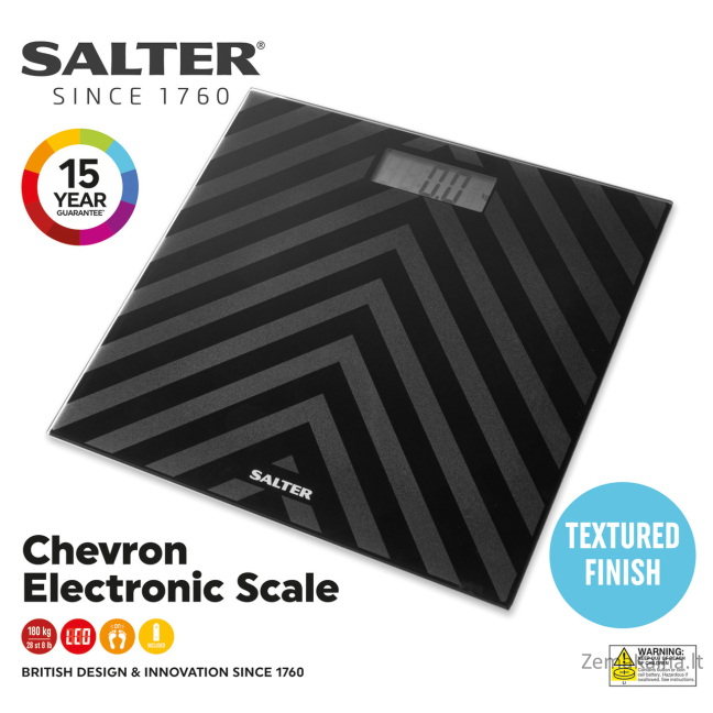 Salter SA00287 BACFEU16 Chevron Two Tone Bathroom Scale 5
