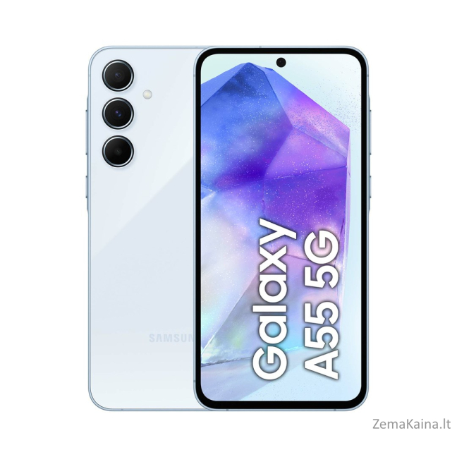 Samsung Galaxy A55 5G 16,8 cm (6.6") Hibridinis lizdas dviem SIM kortelėms Android 14 C tipo USB 8 GB 256 GB 5000 mAh Mėlyna