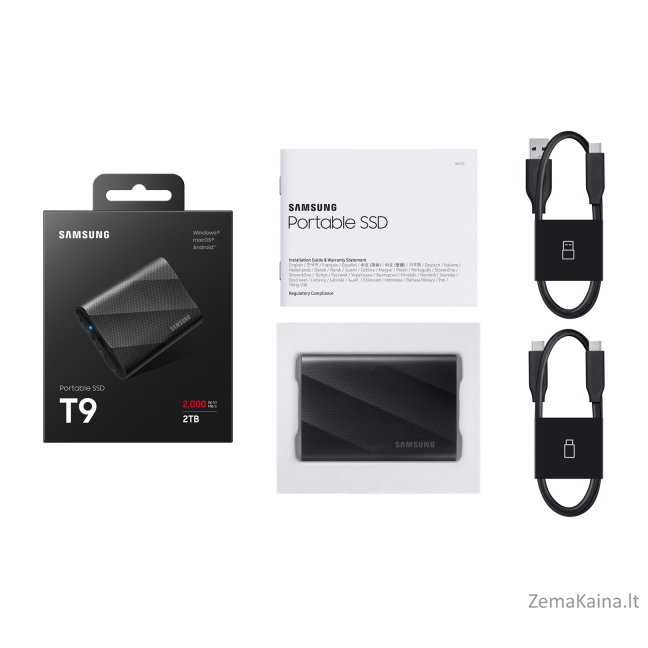 Samsung MU-PG2T0B 2 TB C tipo USB 3.2 Gen 2 (3.1 Gen 2) Juoda