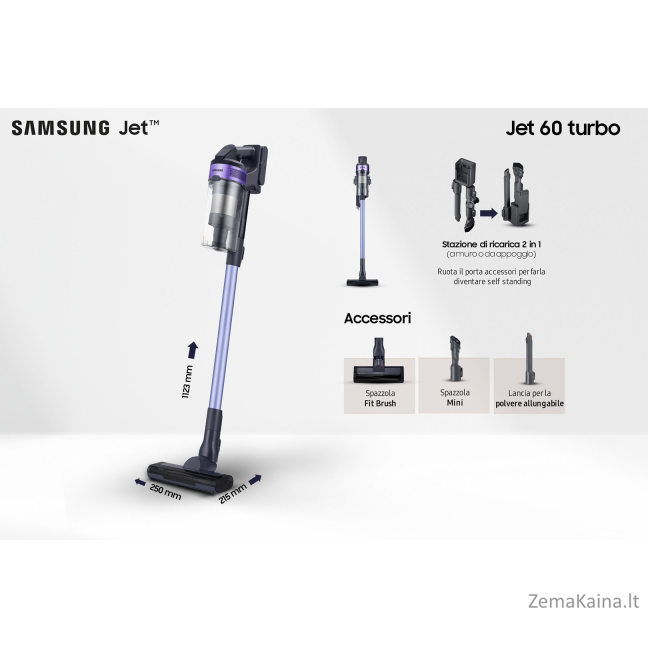 Samsung VS15A6031R4 Dulkių siurbliui šluotai Baterija Sausa Bemaišis 0,8 L Juoda 3