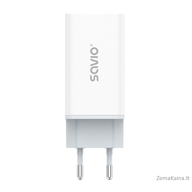 SAVIO LA-07 GaN 65W tinklo įkroviklis, USB, QC4.0+, PD 3.0, baltas 4
