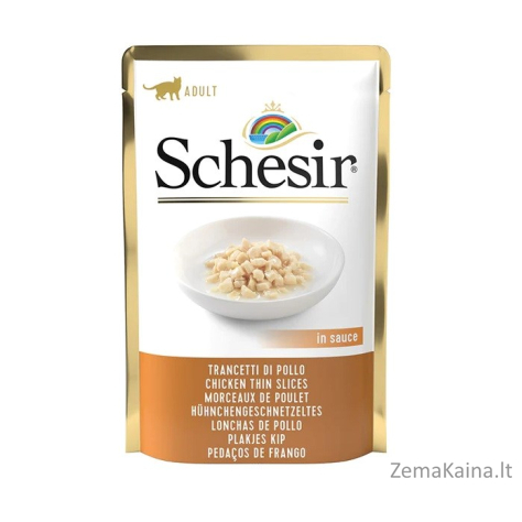 SCHESIR in sauce Chicken thin slices - šlapias kačių maistas - 85 g