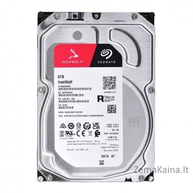 Seagate IronWolf ST6000VN006 vidinis kietasis diskas 3.5" 6000 GB „Serial ATA III“