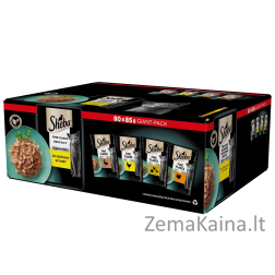 SHEBA Delikatesas paukštienos skonio želė - drėgnas kačių maistas - 80x 85 g