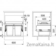 Šiukšliadėžė Franke FX 60 26-11-11, 121.0557.763