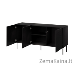 SIENA komoda 150,5x40x75 matinės juodos spalvos