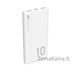 SILICON POWER GP15 Powerbank Išorinis akumuliatorius 10000 mAh 2x USB 2.1A (SP10KMAPBKGP150W) Balta